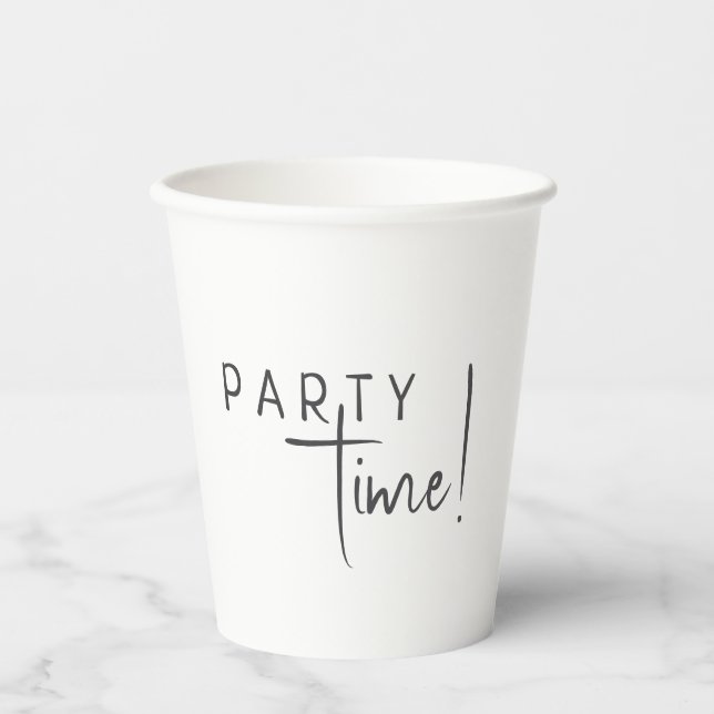 Gobelets En Papier Mini-genre Neutre Anniversaire Fête Heure (Recto)