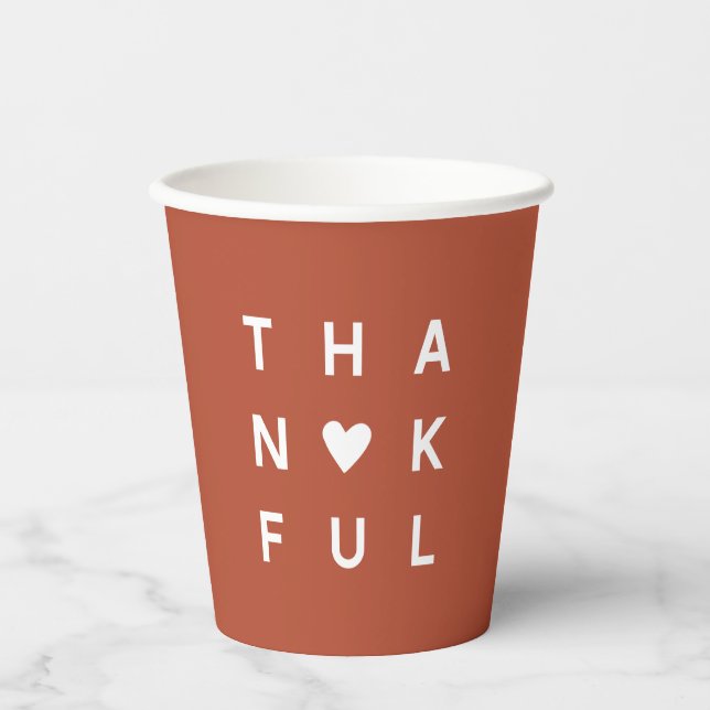 Gobelets En Papier Mini-Terracotta Cuivre Fête de Thanksgiving (Recto)
