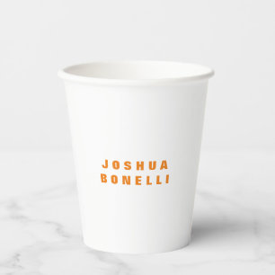 Gobelets En Papier Minimaliste Simple Professionnel Remarquable