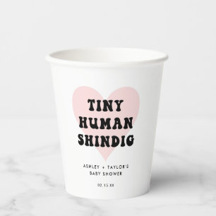 Gobelets En Papier Minuscule Baby shower moderne Humain Shindig