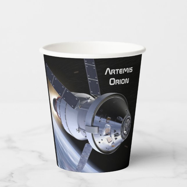 Gobelets En Papier Mission Artemis Orion SLS Moon (Recto)