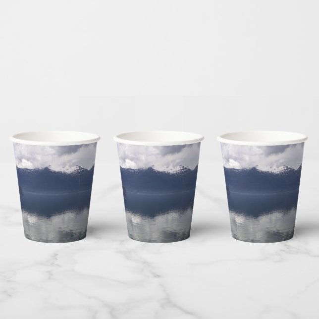 Gobelets En Papier Misty Alaskan Sea dans les tons bleu (Multi)