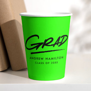 Gobelets En Papier Moderne en purée de chaux Grad Green Graduation