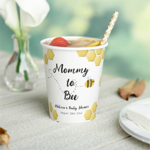 Gobelets En Papier Mommy to Bee mignonne Honeycomb Baby shower