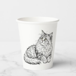 Gobelets En Papier Mon chat est mignon.