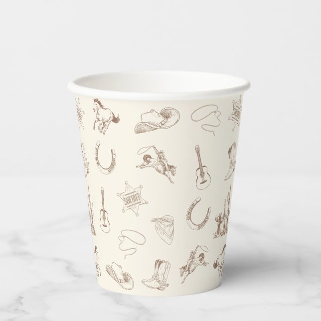 Gobelets En Papier Mon premier Rodéo Coupe de fête d'anniversaire (Recto)