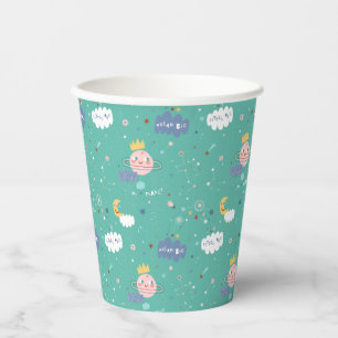 Gobelets En Papier Mon rêve planétaire Gros petit Motif