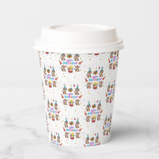 Gobelets En Papier Monkey Cupcake Happy Birthday Paper Cup