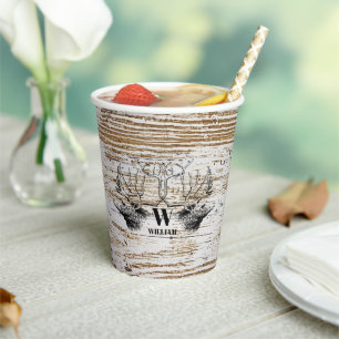Gobelets En Papier Monograme de Woodland