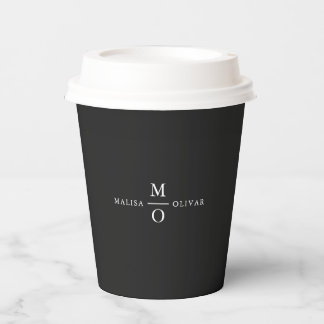 Gobelets En Papier Monogramme mariage