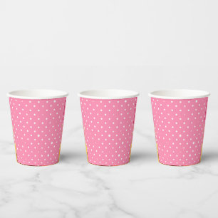 Gobelets En Papier Monogramme Points colorés tasse de papier élégant