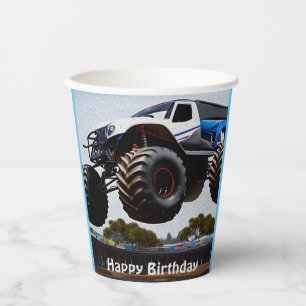 Gobelets En Papier Monster Truck Launch, Anniversaire Coupes de papie