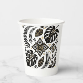 Gobelets En Papier Monstera Fern Art Botanique Minimaliste