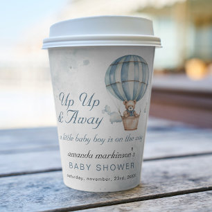 Gobelets En Papier Montez et partez ! Baby shower de ballon Teddy Bea