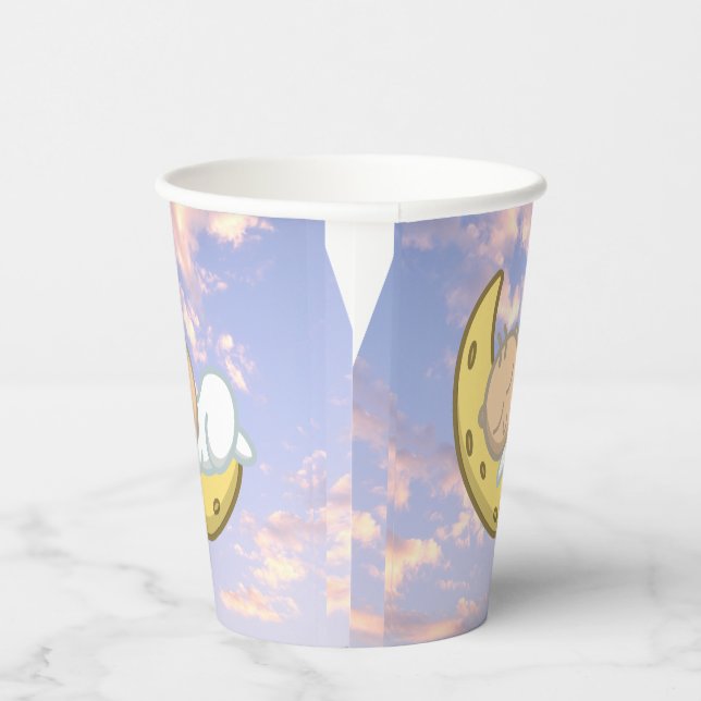 Gobelets En Papier Moon Baby Design (Droite)