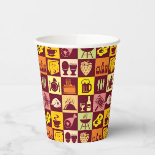 Gobelets En Papier Motif alimentaire 2