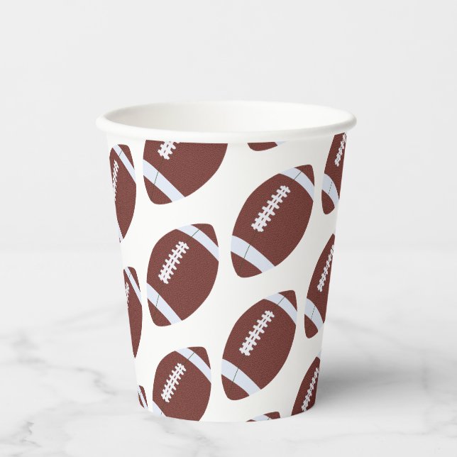 Gobelets En Papier Motif américain de football Gridiron Ball (Recto)