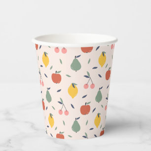 Gobelets En Papier Motif aux fruits mignons
