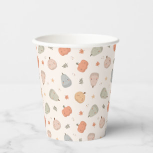 Gobelets En Papier Motif Citrouille Happy Cute - Tasses en papier