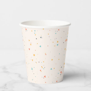 Gobelets En Papier Motif Confetti Dots & Triangle