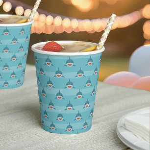 Gobelets En Papier Motif d'appât de requin