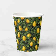 Motif d'arbre d'agrumes citron vibrant