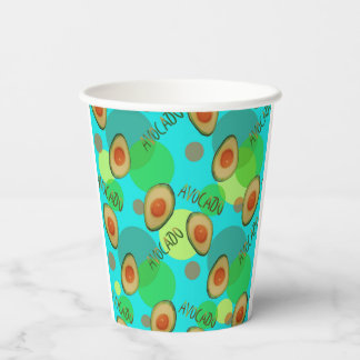 Gobelets En Papier Motif d'avocat frais et amusant