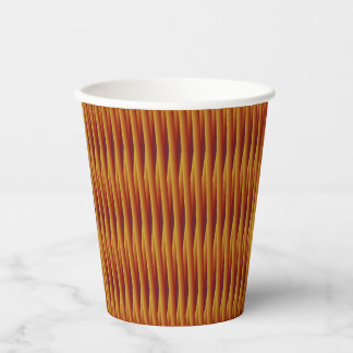 Gobelets En Papier motif de bandes de bâtons Brown