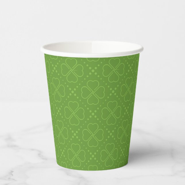 Gobelets En Papier Motif de Clover du coeur (Gauche)