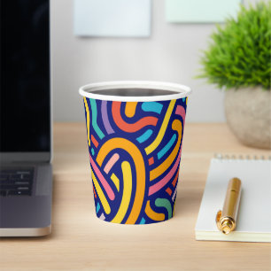 Gobelets En Papier Motif de couleur joyeux
