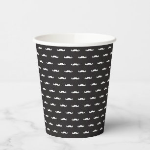 Gobelets En Papier Motif de hipsters de Moustache