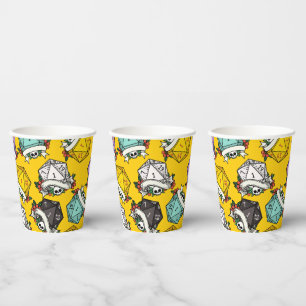 Gobelets En Papier Motif de jeu de dés D20