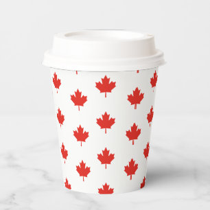 Gobelets En Papier Motif de l'emblème Feuille d'érable Canada-24105