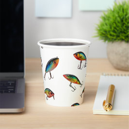 Gobelets En Papier Motif de leurre de pêche