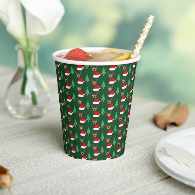Gobelets En Papier Motif de Noël (Insitu)