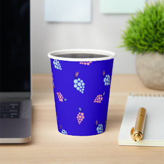 Gobelets En Papier Motif de raisins bleus tasse de papier