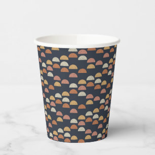 Gobelets En Papier Motif demi-cercle géométrique