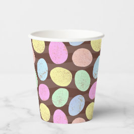 Gobelets En Papier Motif des oeufs de Pâques de bonbons