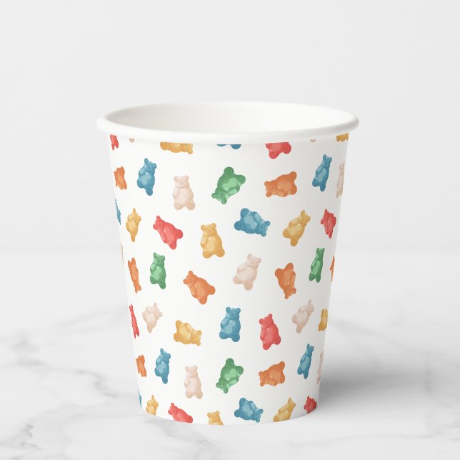 Gobelets En Papier Motif des ours de gomme (Recto)