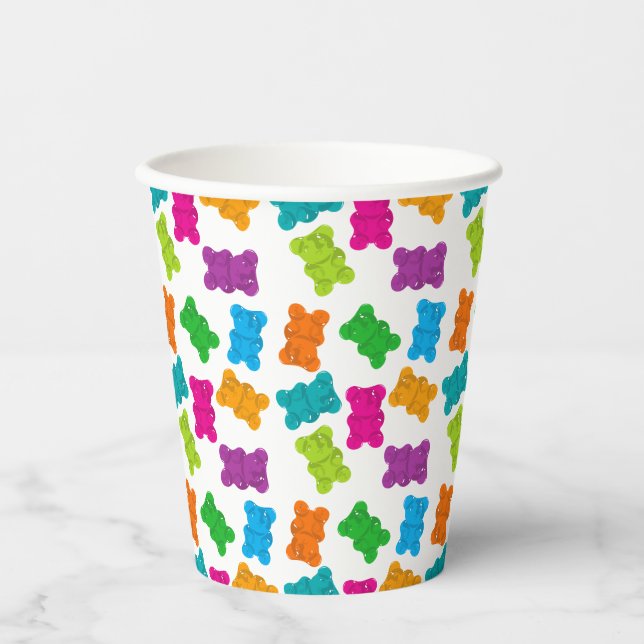 Gobelets En Papier Motif des ours de gomme (Recto)