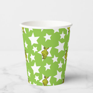 Gobelets En Papier Motif d'étoile qui louche du Grinch