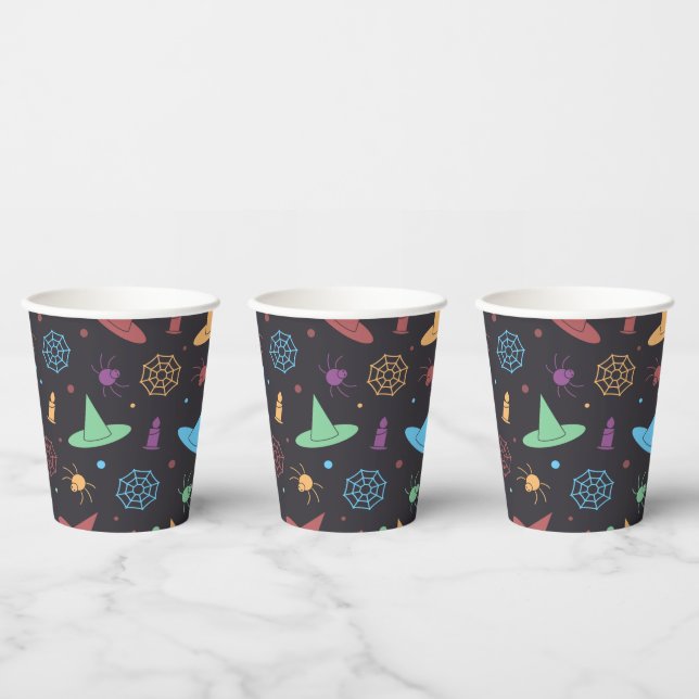 Gobelets En Papier Motif d'Halloween (Multi)