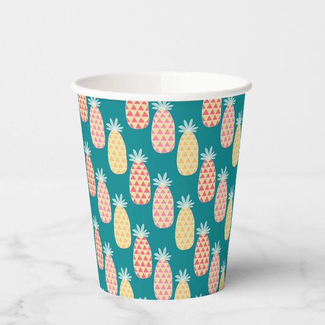 Gobelets En Papier Motif Doodle ananas (Gauche)
