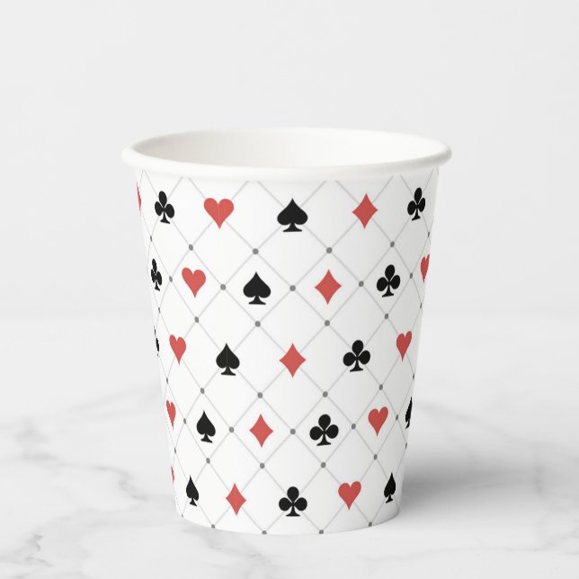 Gobelets En Papier Motif du pont de cartes (Recto)