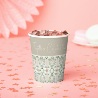 Gobelets En Papier Motif floral à petite échelle