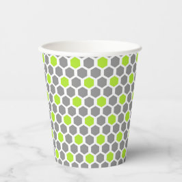 Gobelets En Papier Motif Hexagon vert Lime moderne