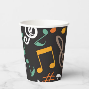 Gobelets En Papier Motif musical