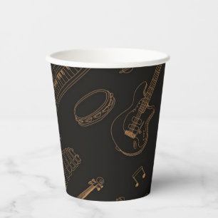 Gobelets En Papier Motif musical