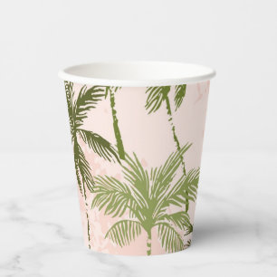 Gobelets En Papier Motif palmier