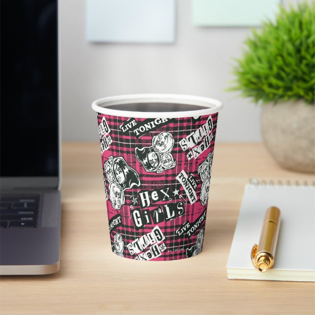 Gobelets En Papier Motif Plaid Des Filles Hex (Insitu)
